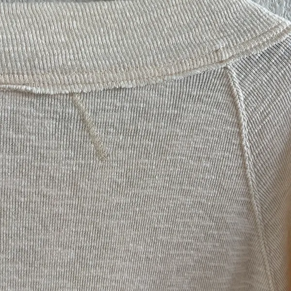 Free People We the Free Don't Forget Me Top Cream Neutral Knit Textured Small - Image 7