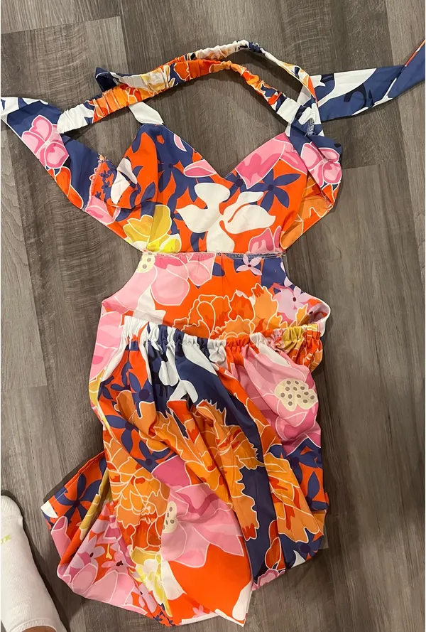 Shein open back midi floral dress  - Image 2