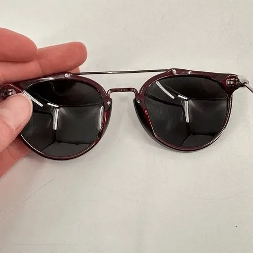 Retrosuperfuture Sunglasses Women Burgundy Double‎ Bridge Italian Retro Modern - Image 7