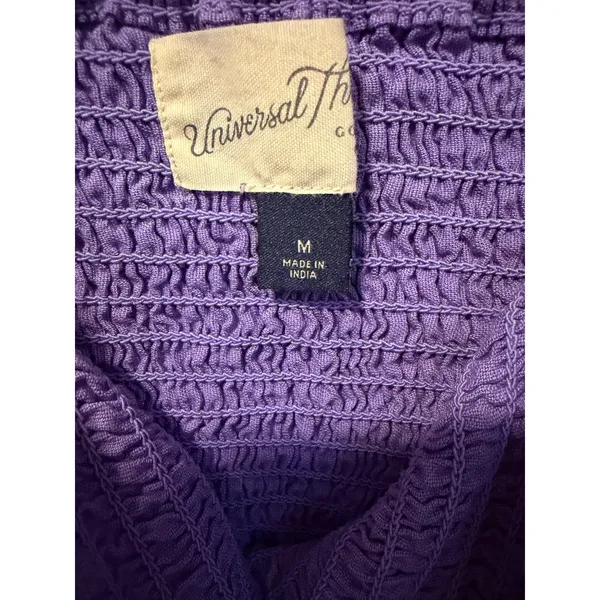 Universal Thread Purple Smocked Tiered Midi Dress‎ Back Cutout Womens Size M - Image 8