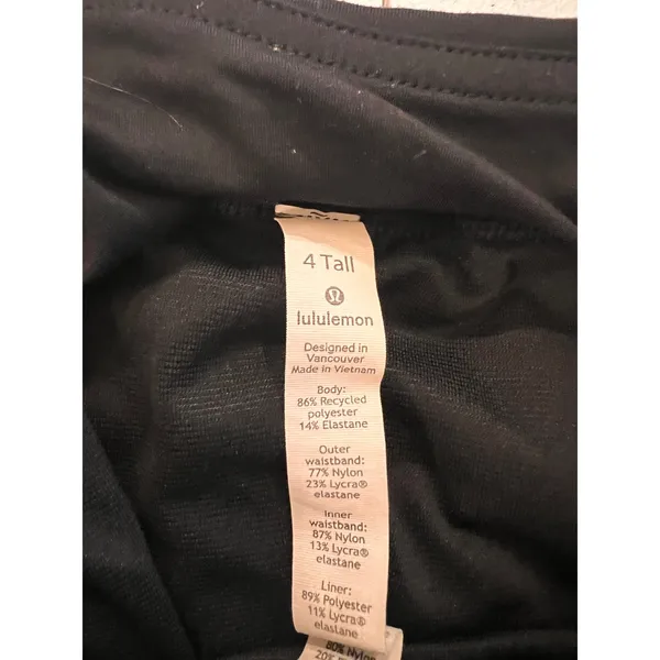 Lululemon Size 4 Tall‎ Speed Up Short 4" Lined Pocket Black Running Yoga W7AYMT - Image 8