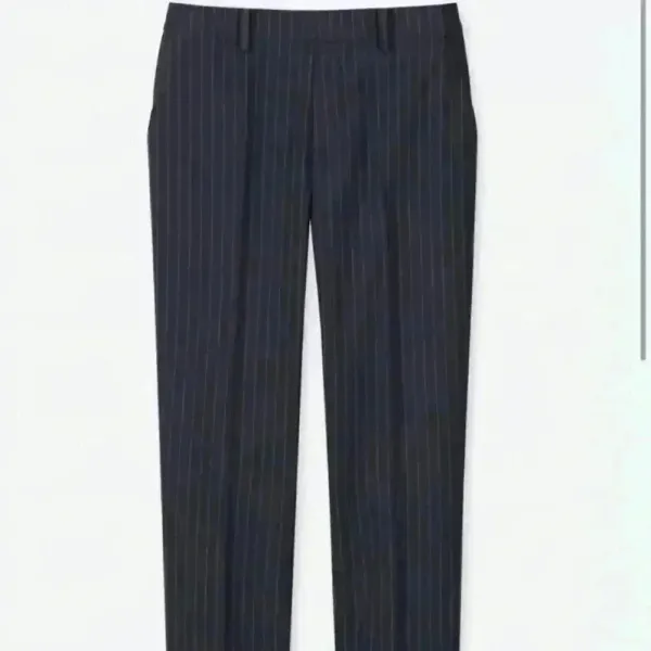 Zara Woman Navy Blue‎ Pin Dot Stripes Business Casual Pants Size M - Image 11