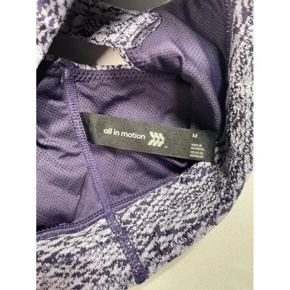 All in Motion Snake Print Sports Bra Workout Athletic Yoga‎ Crossback Medium - Image 3