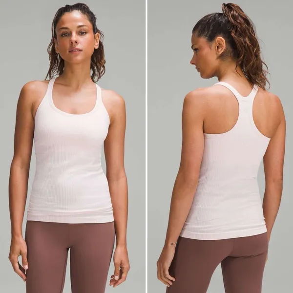 Lululemon Ebb To Street Tank Top in Flush Pink Size 8 - Image 2