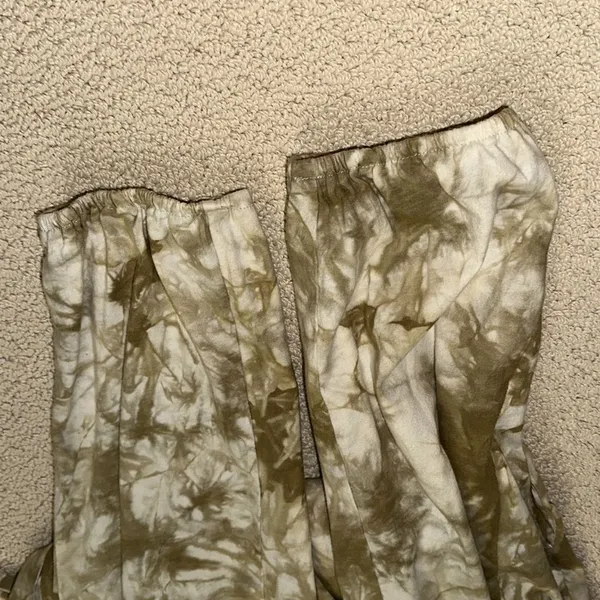 Lulus 100% Cotton Olive Green Tie-Dye Short Sleeve Jumpsuit - Image 11
