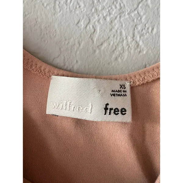 Aritzia Wilfred Free Leila Bodysuit Peach Sleeveless Scoop Neck Thong - Image 3