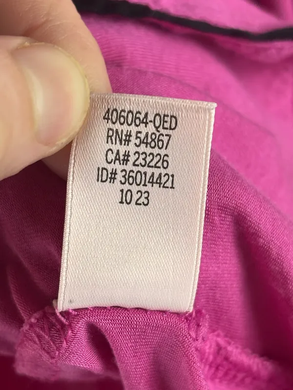Victorias Secret Women XS Hot Pink Modal Long Sleeve Sleepwear Shirt Monogrammed - Image 9