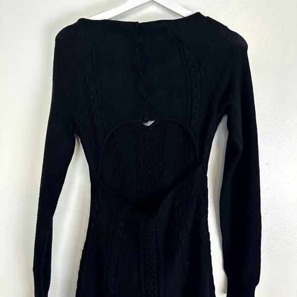 FREE PEOPLE Small World Mini Dress in Black Size Medium - Image 11