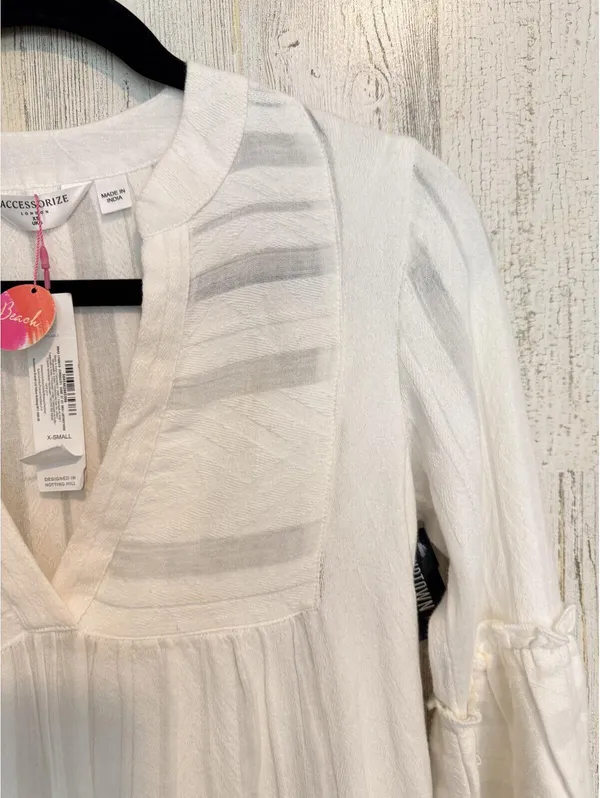 Accessorize London White Cotton Tiered Beach Dress XS NWT - Image 6