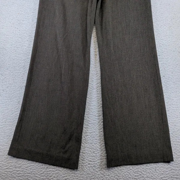 Sandro Sportswear Brown Micro Check Wide‎ Leg Trousers Size 6 Dark Academia - Image 4