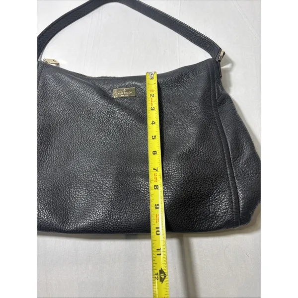 KATE SPADE Highland Park Bria Shoulder Bag Black Pebbled Leather Purse - Image 10