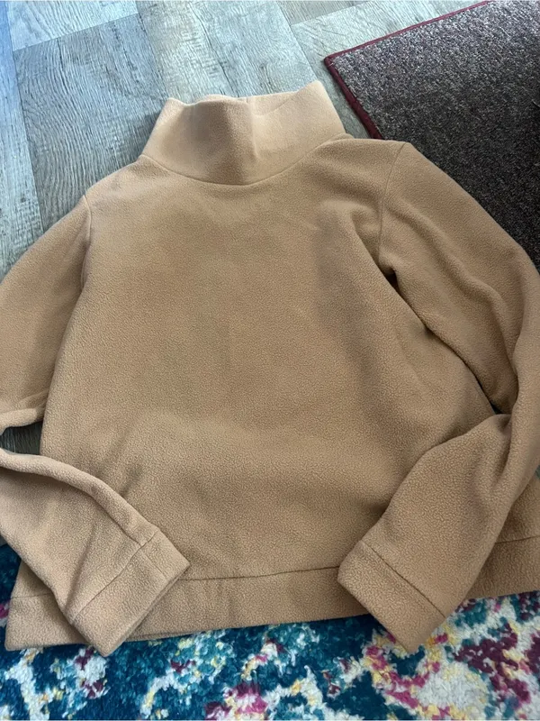 Dudley Stephen’s Women's Camel Mock Neck Cozy Sweater - Image 5