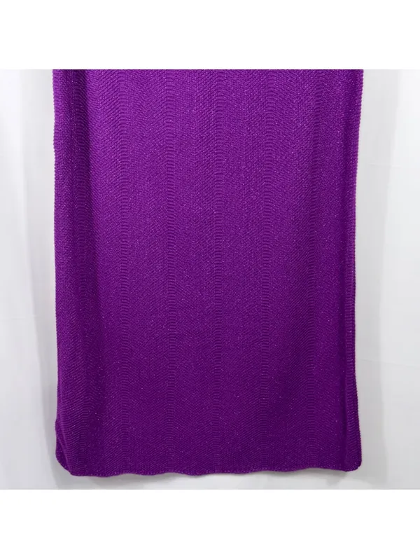Shoedazzle Purple Metallic Maxi Skirt M NWT - Image 3
