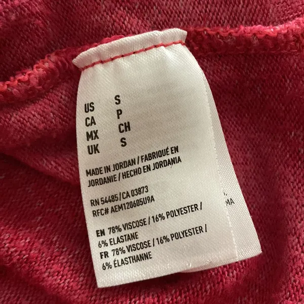 American Eagle soft & sexy PLUSH knit top shirt long sleeve red pink tie dye Sm - Image 6