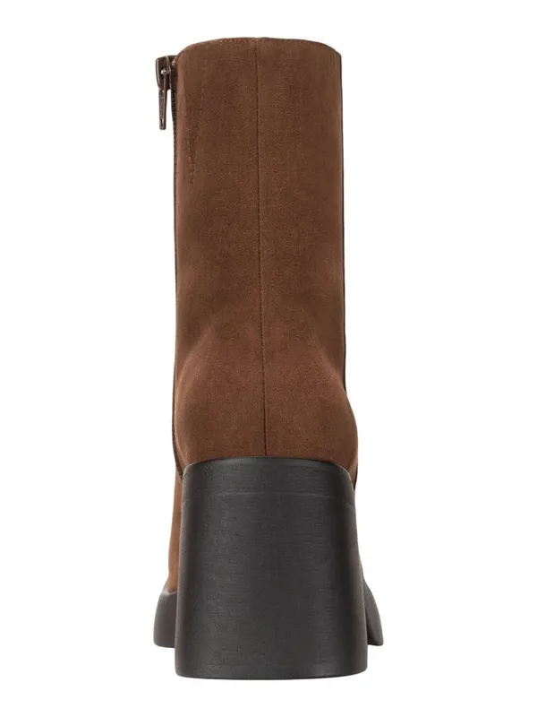 Sun + Stone Womens Tiannaa Faux Micro Suede Ankle Boots Russet Brown 9.5M - Image 9