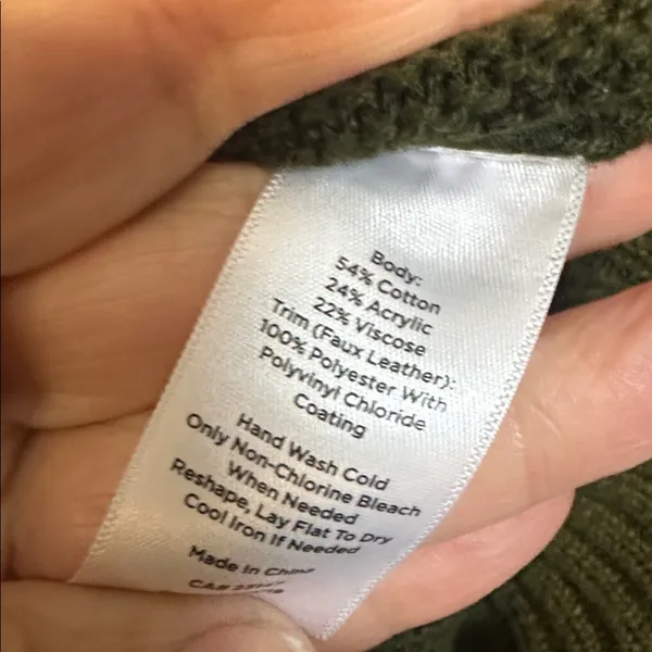 Talbots Cable‎ Knit Cowl Neck Poncho Olive Green Size XS NWT - Image 7