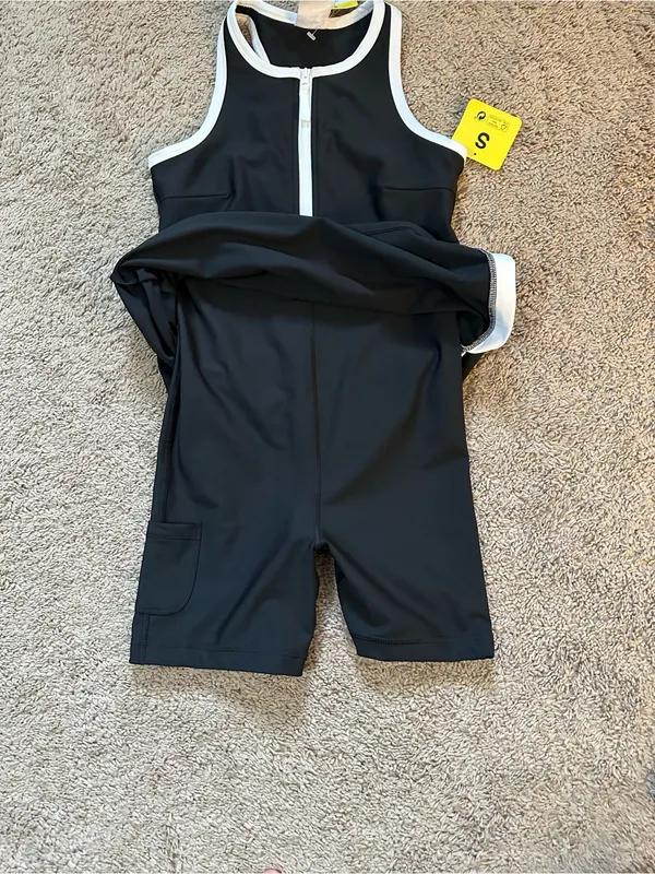 SAGE Collective Tennis Dress with Shorts Womens S Black Pickleball Activewear - Image 8