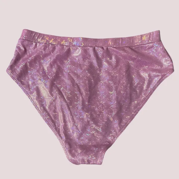 NWT Pink Holographic High Waist Bikini/Dance Bottoms‎ – Large - Image 6