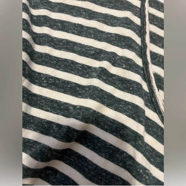 Free People Beach One Body Un Corp Green Striped Oversized Tunic Top Long Sleeve - Image 7