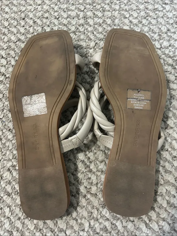 Express Neutral Braided Strap Slide Sandals - Women - Image 3