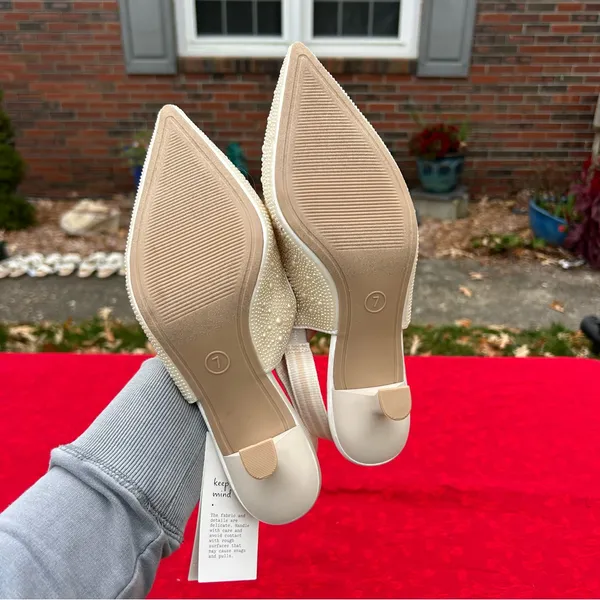 Women's Milan Slingback Heels - A New Day size 7 pearl wedding‎ guest classic - Image 9