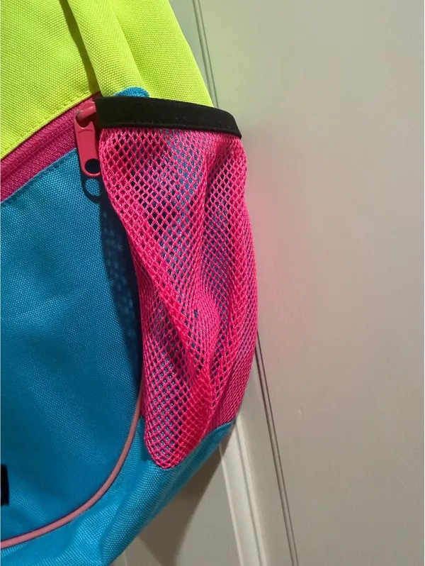 KAVU Rope Sling Bag Neon Lime Blue Pink Colorblock Y2K Outdoor Crossbody - Image 3