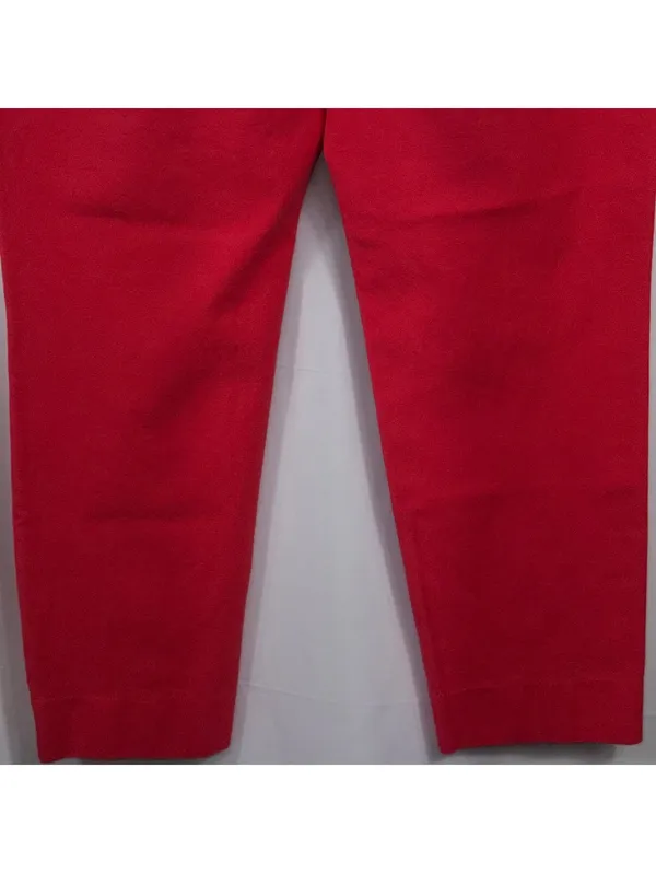 Banana Republic Sloan Fit Red Crop Pants Size 10 - Image 7