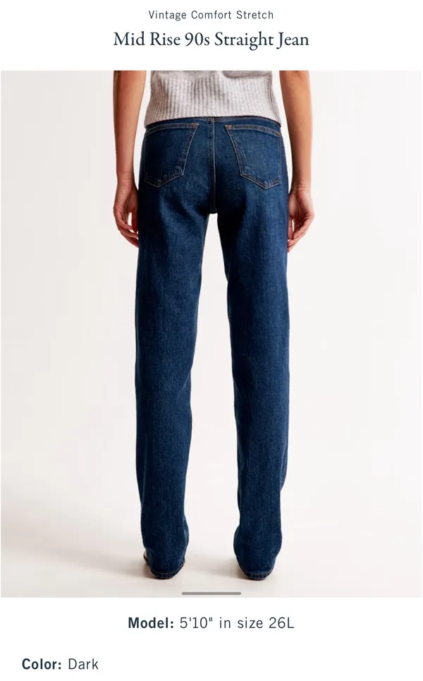Abercrombie Mid-Rise Straight Jeans - Image 2