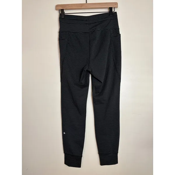 Halara Cloudful‎ Air Striped Drawstring Joggers Black Grey Medium 7/8 Length NWT - Image 3