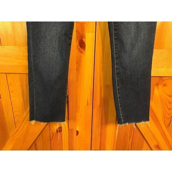 True Religion Jennie Curvy Mid Rise Super Skinny Cropped Jeans Dark Wash Size 25 - Image 2