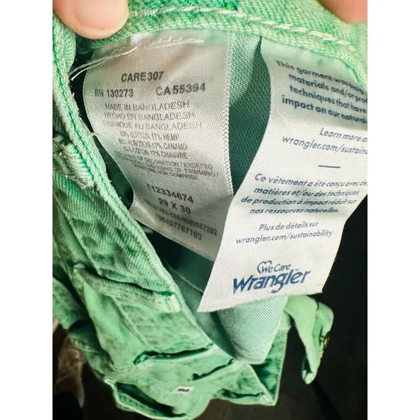 WRANGLER Green Casey Jones Carpenter Denim Jeans Size 29x30 - Image 14
