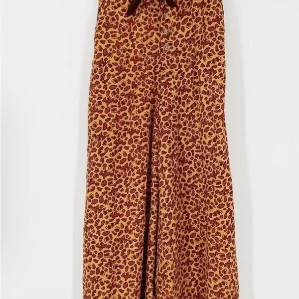 Free People Leopard Print Wide-Leg Pants - Image 3