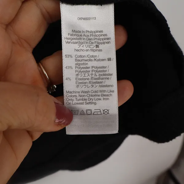 Madewell Dress Womens 1X Wrap V-Neck Black Short Sleeve Textured Excellent - Image 3