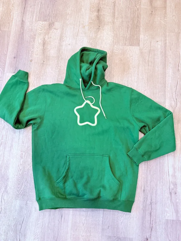 Official Sykkuno Green Sprout Hoodie Star Leaf Embroidered hoodie shirt xxl - Image 2