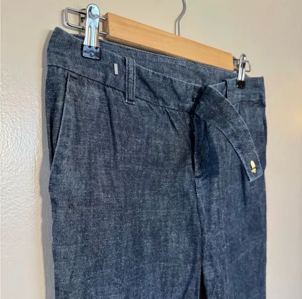 SALE! GAP Dark Denim Wider-Leg Pants Size 2L EUC - Image 5