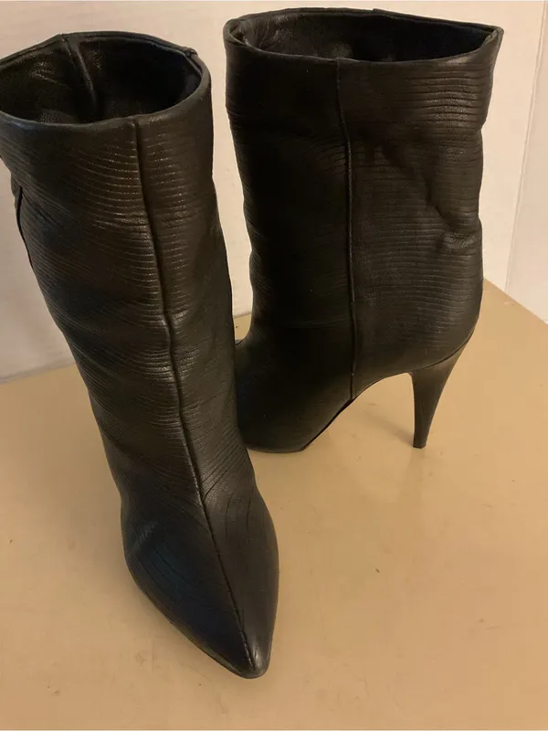 Loeffler Randall women Black Pointed Stiletto Ankle Emory Wave Boots US 6 - Image 8