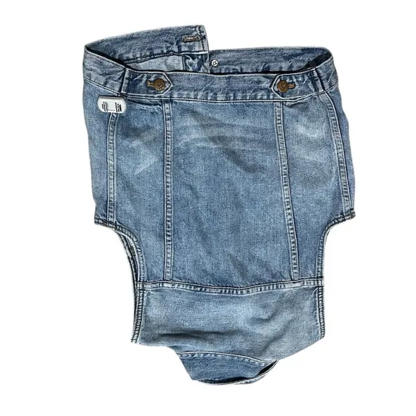 Madewell Women's XS Blue Denim Jean Vest Cropped Casual Sleeveless - Image 5
