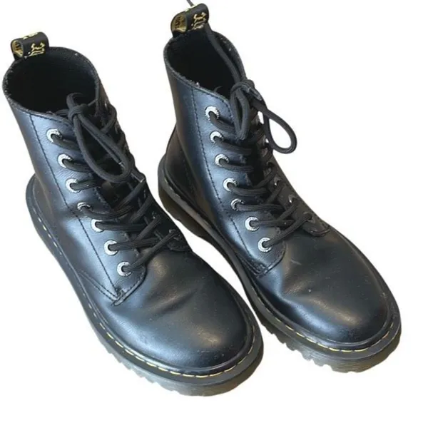 Dr. Martens‎ Luana Smooth Leather Lace Up Combat Boots Women's 6 Black - Image 3