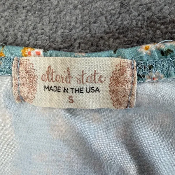 Altard State Women's Small Light Blue Floral Mini Slip Dress Adjustable Strap - Image 6