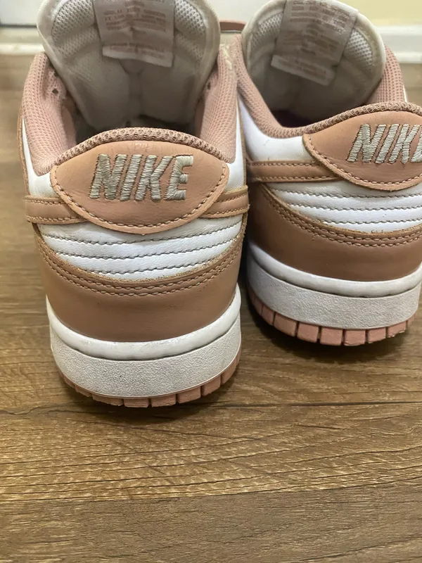 Nike Women's Dunk Low Rose Whisper Pink White Shoes - Image 6