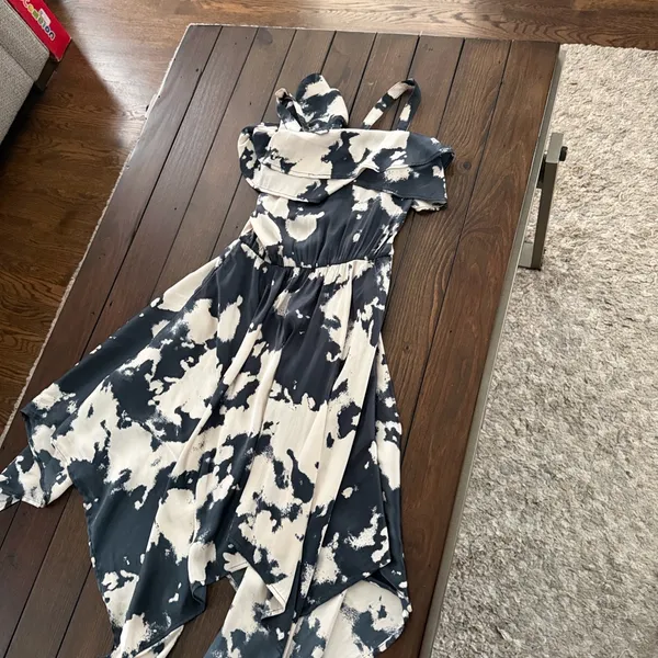 Bardot Elegant Midi Dress Size 12 | Ruffle Front Wedding Guest Cocktail Dress - Image 4