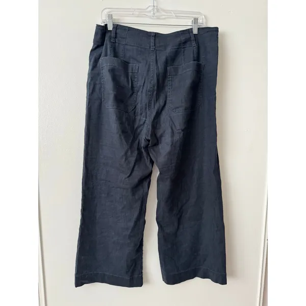 Anthropologie Maeve 31 The Colette Cropped Linen Wide-Leg Pants - Image 6