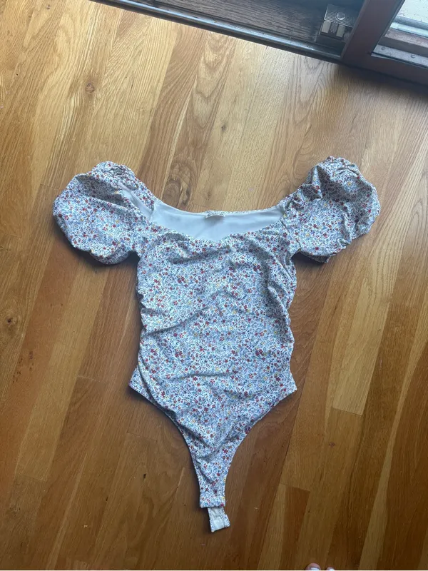 Free People Bella Scoop Neck Multi-Colored Bodysuit - Image 2