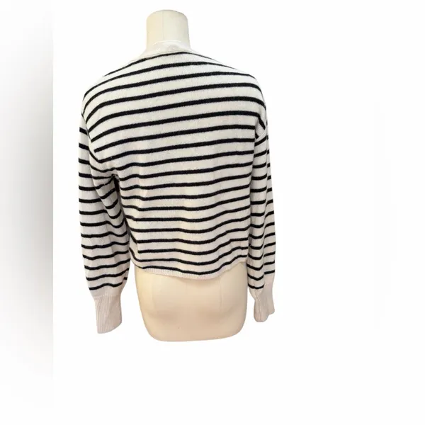 Reformation Black and White Striped Sweater cashmere size‎ xs - Image 5