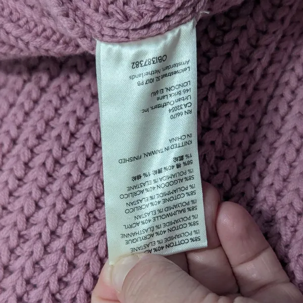 Free People Swim Too Deep Cardigan Smoked Pink Knit Seater Oversized Small Rose - Image 7