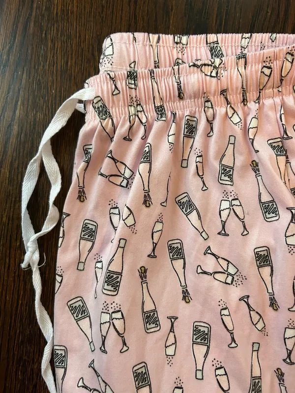 Hello Mello Pink Pajama Pants with Bottle Print, size S/M - Image 2