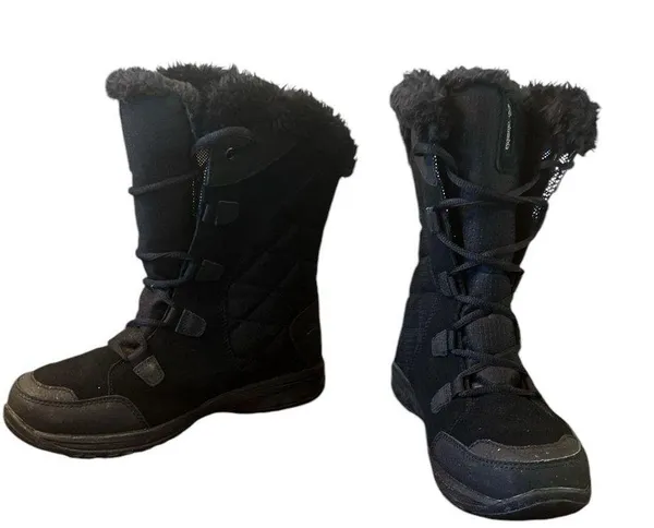 Columbia Womens Size 7 Snow Boots Black Omni-Heat Waterproof Winter YL5328-010 - Image 2