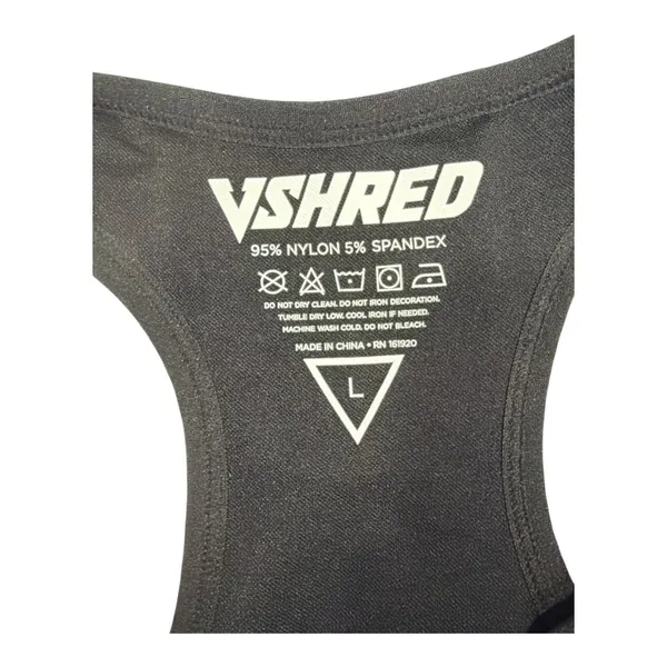 VShred Women's Black Seamless Racerback Sports Bra Size L - Image 2