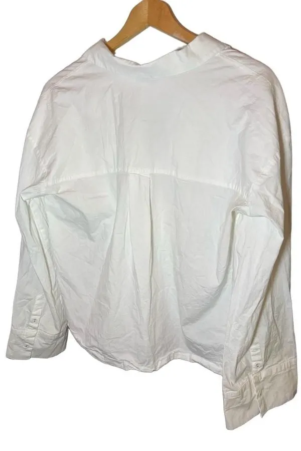 Princess Polly white button-up shirt with tie front and collar - Image 5