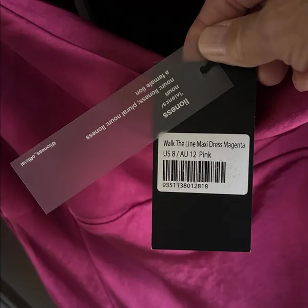NWT Lioness Walk The Line Midi Dress Magenta Large - Image 8
